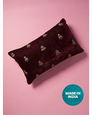 14x24 Velvet Embroidered Tree Pillow | HomeGoods