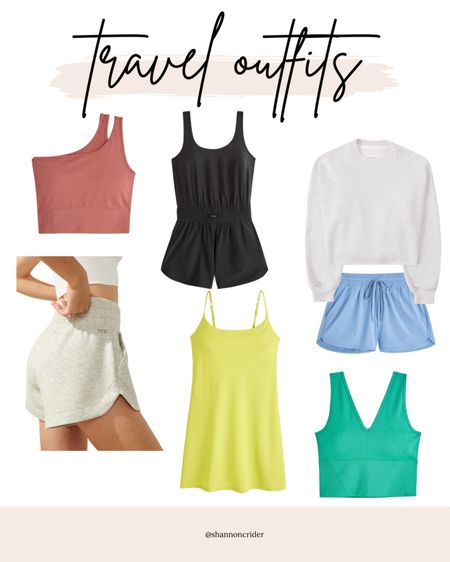 Travel outfits. Airport outfits. Comfy clothes. #travel #athleisure #traveloutfits #travel #comfortableclothes #activewear #sweatshirts #shorts #sportsbras

#LTKtravel #LTKfit #LTKU