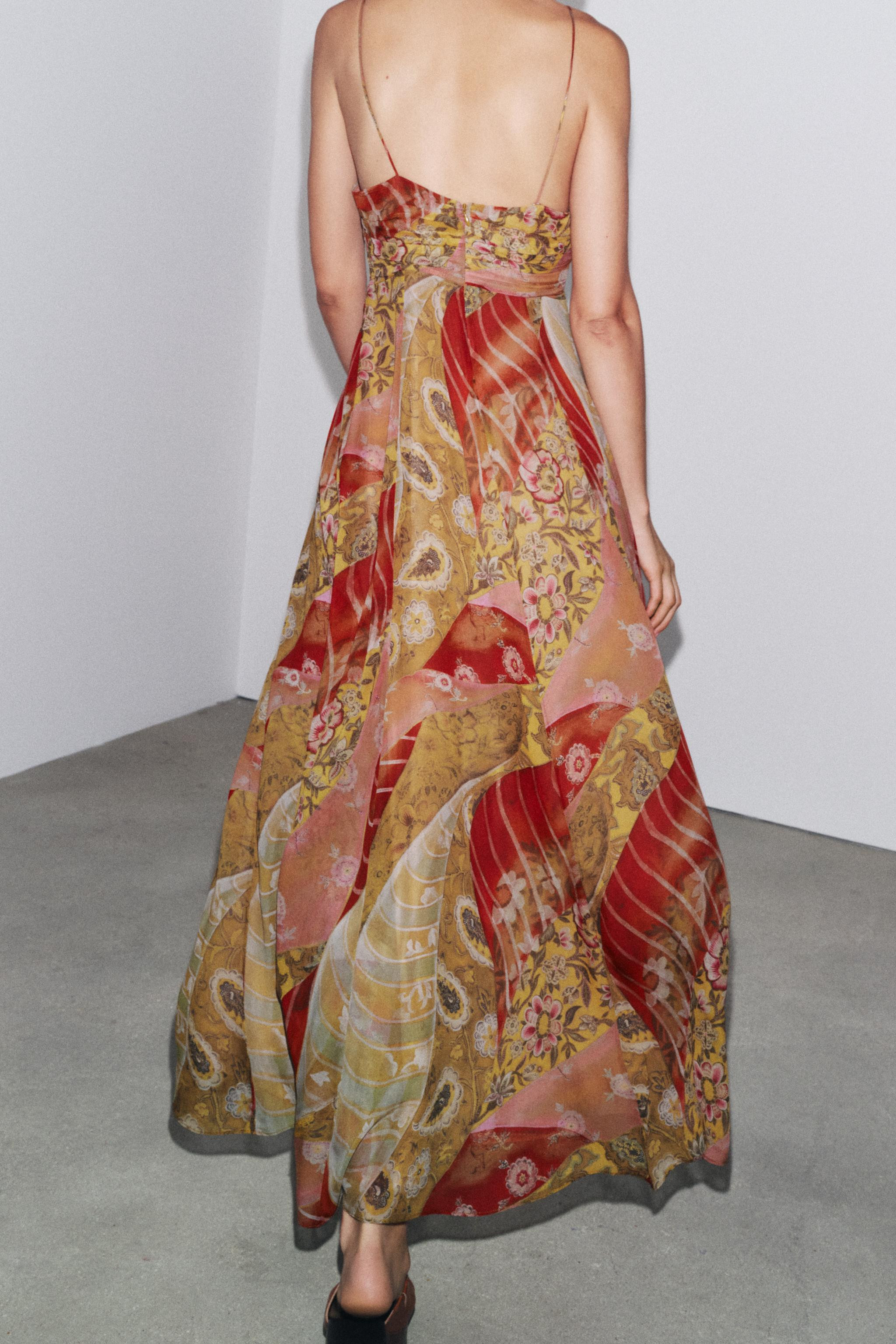 ZW COLLECTION PRINTED MIDI DRESS | Zara US