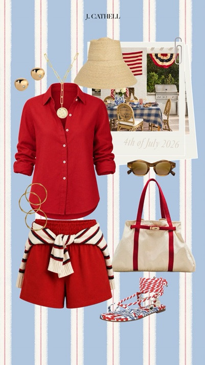Red, white & totally outfitted. ❤️🤍💙

I rounded up complete summer looks that capture a timeless Americana feel—from crisp white dresses and easy denim to classic stripes, gingham, and the perfect pops of red. Whether you're headed to the lake, the beach, a backyard barbecue, or simply soaking up summer, these outfits are polished, versatile, and easy to wear all season long.

Shop the full edit below!

#SummerStyle #AllAmericanStyle #RedWhiteAndBlue #ClassicStyle #LTKStyle #LTKFinds #SummerOutfits #VacationStyle #WeekendStyle #StyleInspiration #FourthOfJulyStyle #ResortStyle #TimelessFashion #CapsuleWardrobe #SummerWardrobe

#LTKootd #LTKSeasonal #LTKOver40