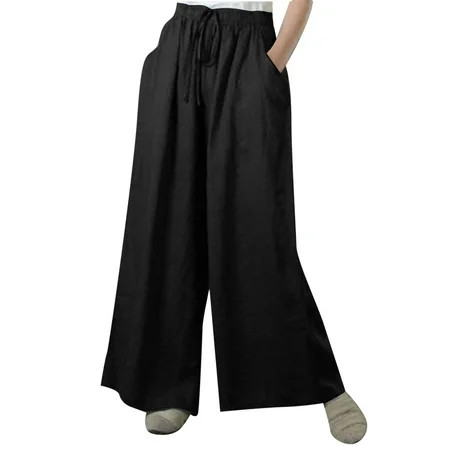 Zodggu Elastic Waist Long Pants Womens Skinny Slim Fit Female Casual Outwear Womens Fashion Summer S | Walmart (US)