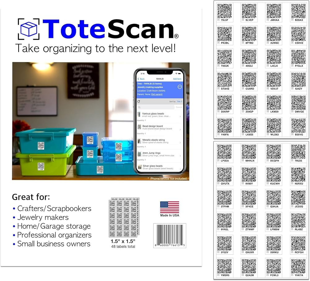 Intelligent QR Labels for Organization/Moving/Storage (48 Unique Labels, 1.5"x1.5") | Amazon (US)