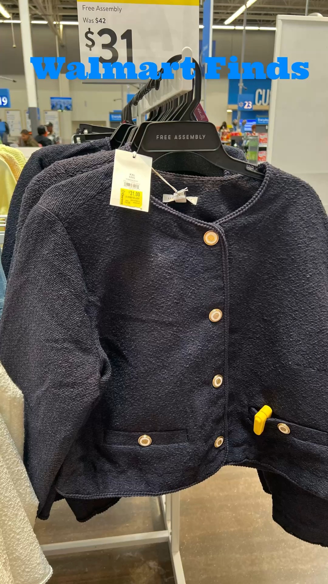 Chic, textured crewneck jacket from Free Assembly—effortlessly polished with statement buttons and a flattering cropped fit, now a stylish steal at Walmart.

#LTKSaleAlert