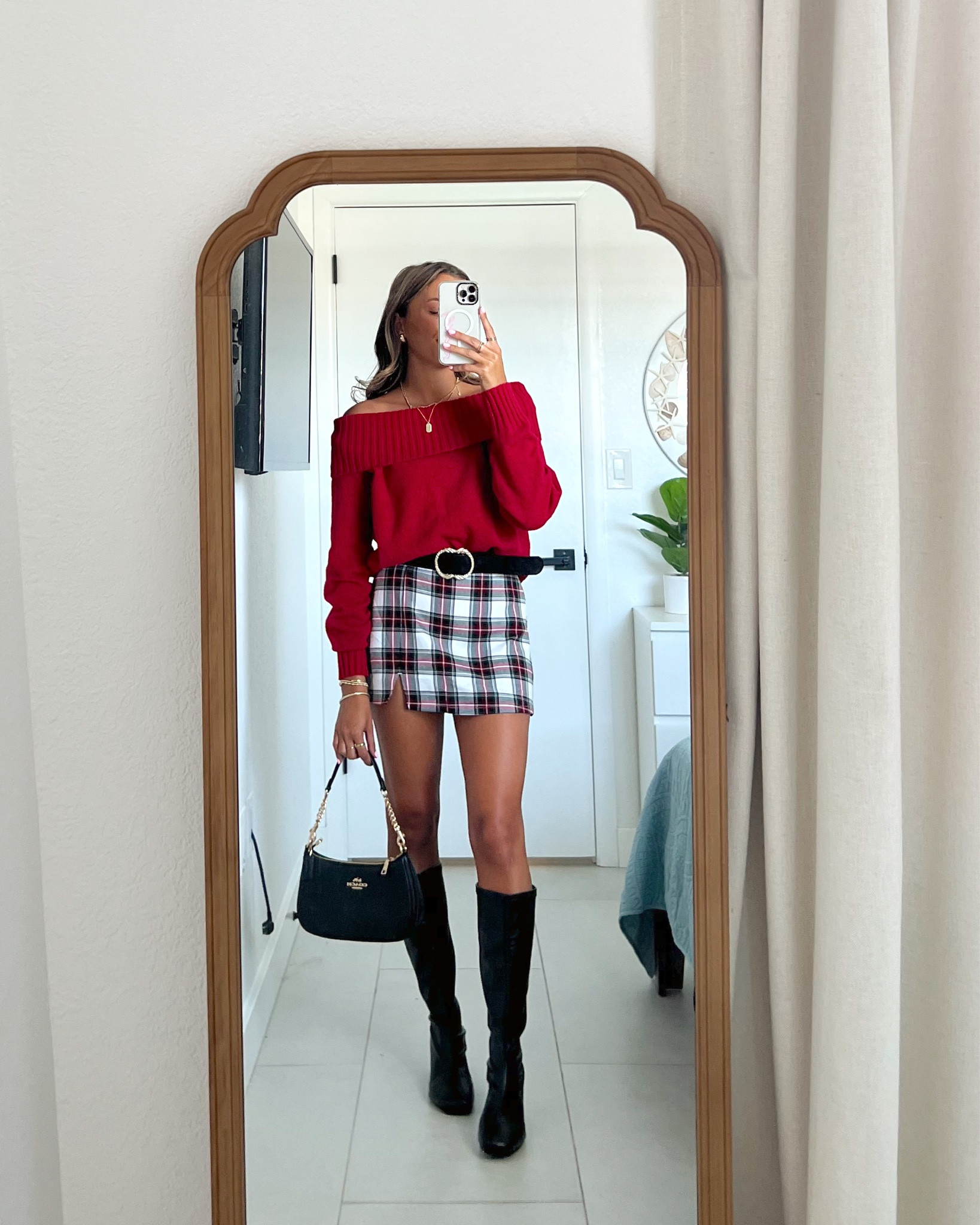holiday outfit idea that’s perfect for the the winter festivities! apart of the Hollister Black Friday Sale. Get 30% off everything + stack code MCKENZIEBF for an extra 15% off. ❤️🎄 

Wearing a size XS skirt, XS Petite dress, 00Long pants, Small sweater, XS tops 