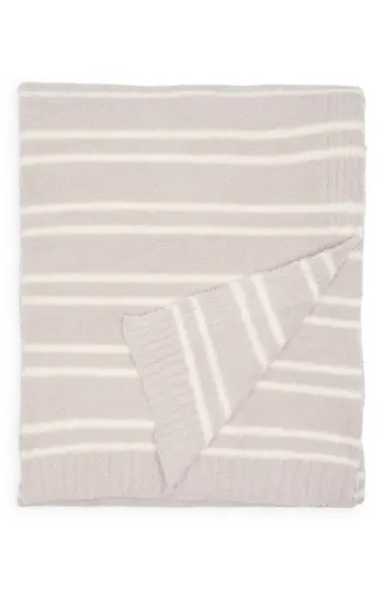 Barefoot Dreams® CozyChic® Double Stripe Throw Blanket in Sandstone/Cream at Nordstrom Rack | Nordstrom Rack