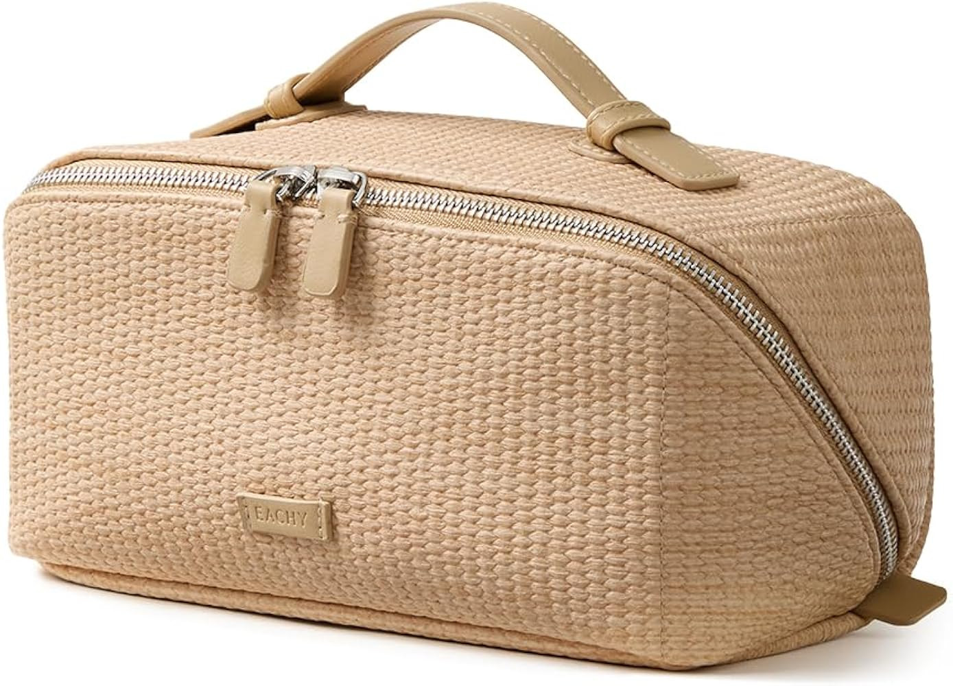 EACHY Travel Makeup Bag, Woven Travel Waterproof Toiletry Bag, Portable 180\u00b0 Wide-Open Flat ... | Amazon (US)