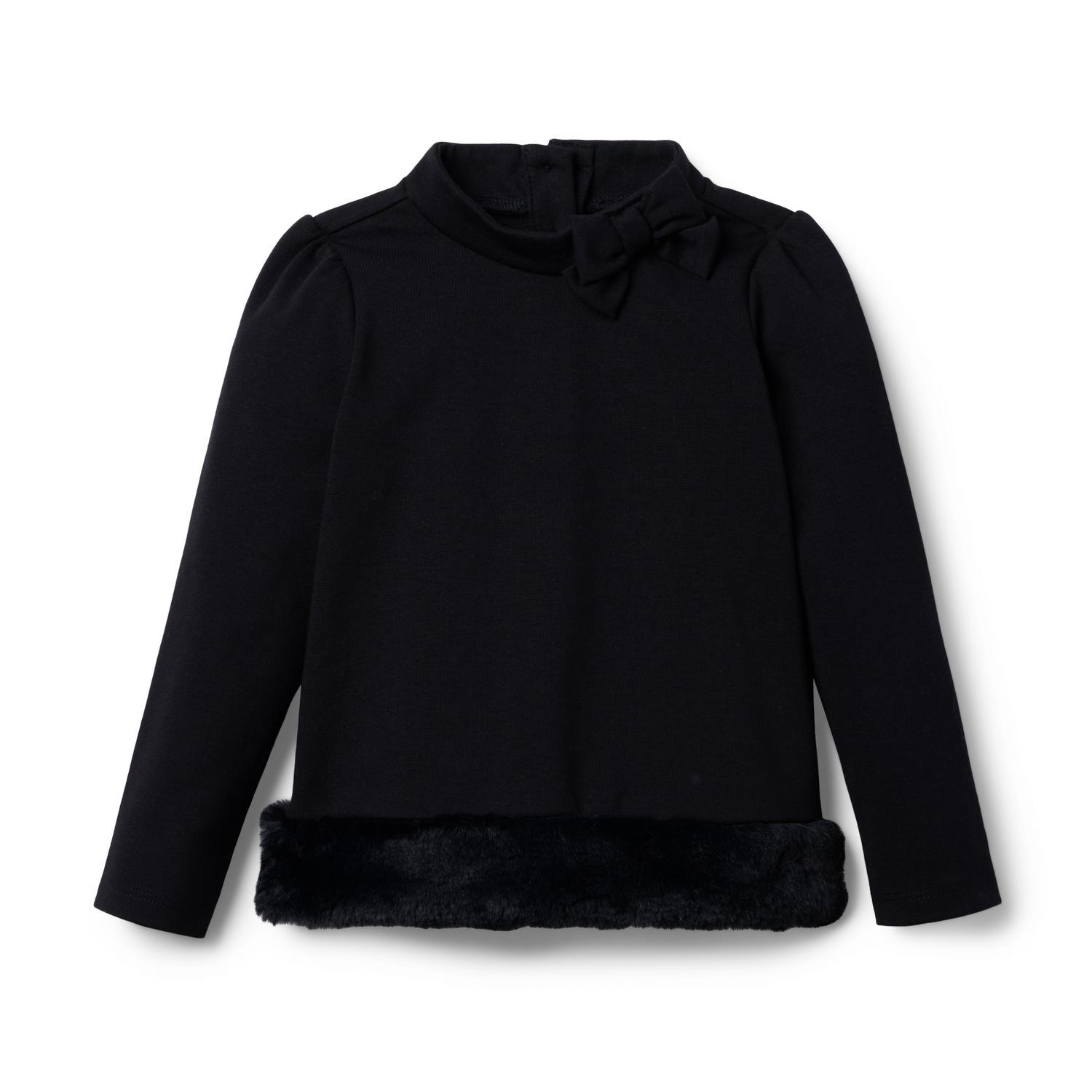 Faux Fur Trim Ponte Top | Janie and Jack