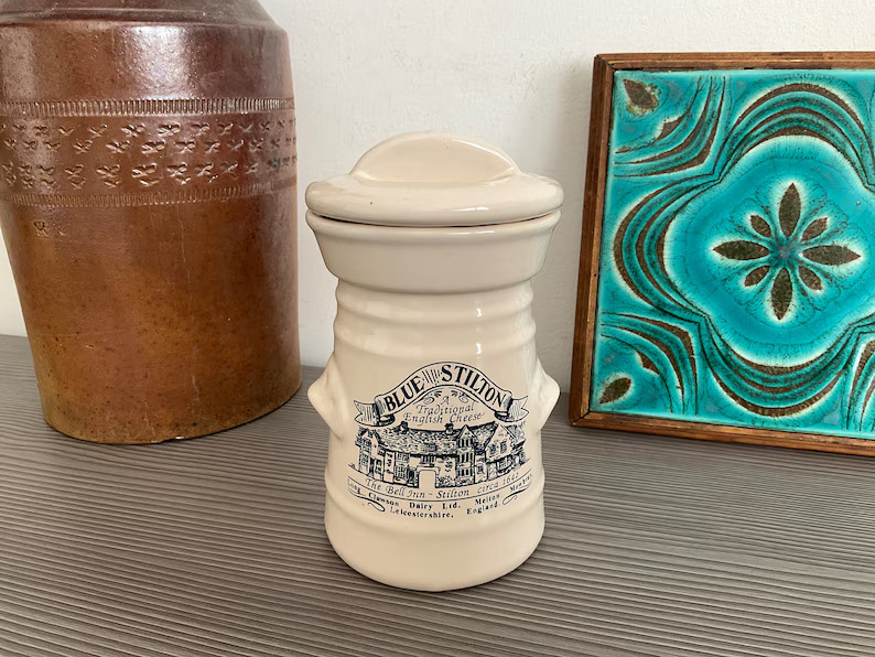 Ceramic Blue Stilton Advertising Pot, London Pottery Company, Storage Jar - Etsy | Etsy (US)