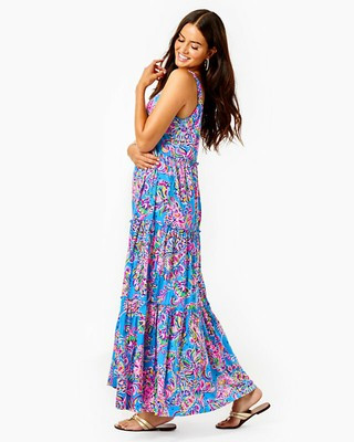 NWT NIP LILLY PULITZER L LORO MAXI MULTI MERMAID GROTTO | eBay AU
