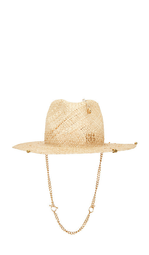 Ruslan Baginskiy Chain Strap Fedora Hat in Neutral. Size XL. Also in L, M, S. | Revolve Clothing (Global)