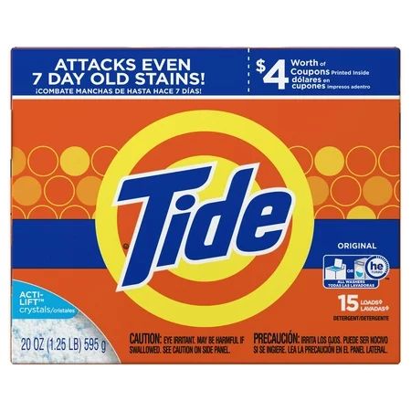 Tide Powder Laundry Detergent, Original, 15 Loads 20 oz | Walmart (US)