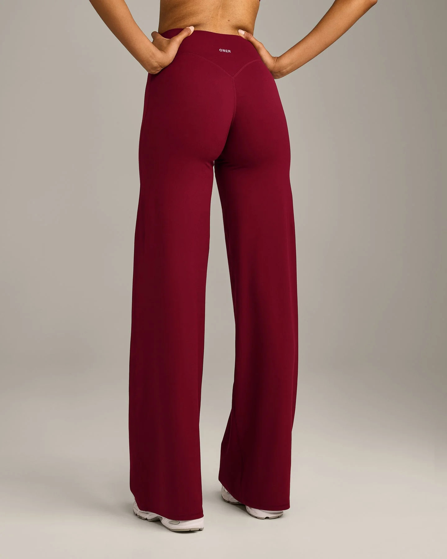 SoftMotion™ Straight Leg Bottoms with Grey Logo 
 Ruby Red | Oner Active (UK / US)