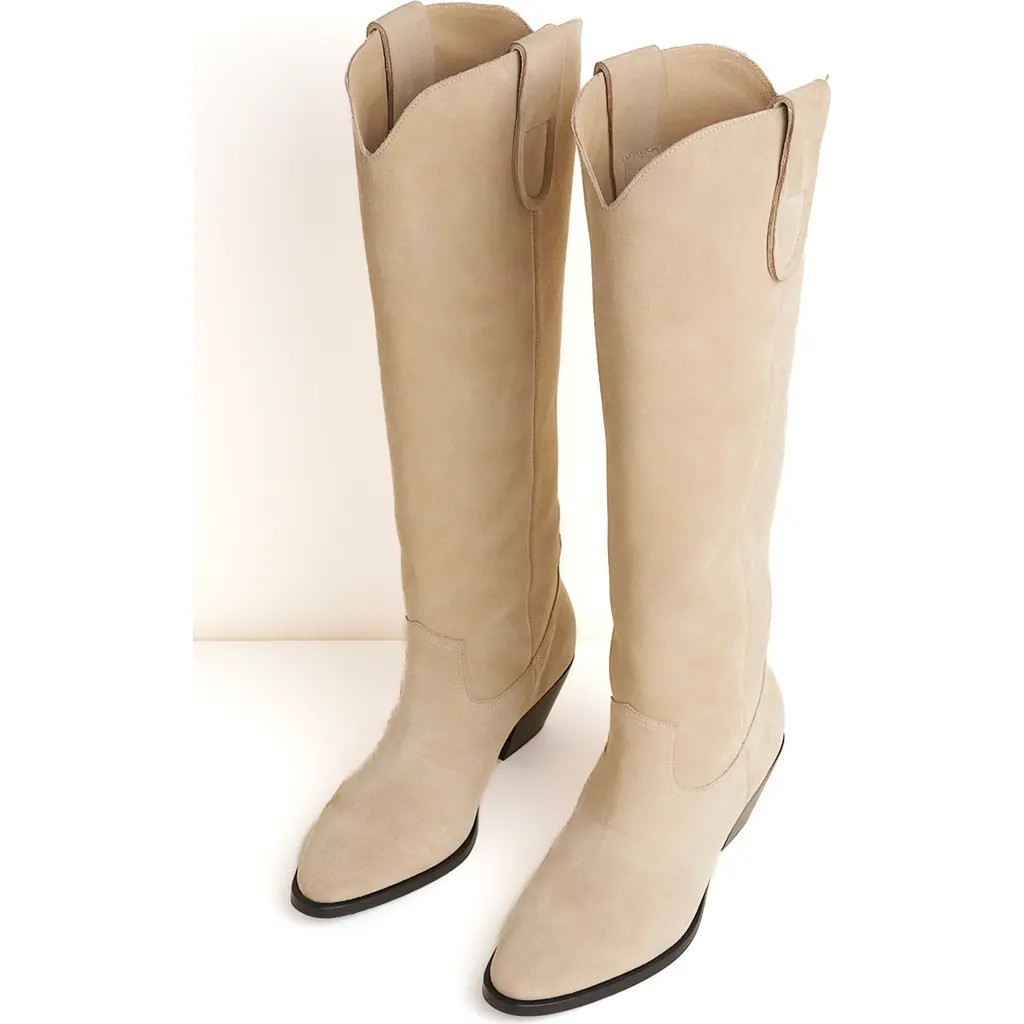 Charlotte Stone Agatha Knee High Western Boot in Fawn at Nordstrom, Size 8 | Nordstrom