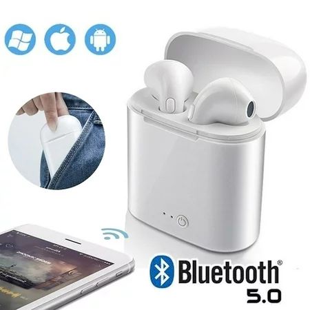 True Stereo Wireless HeadPhones EarBuds EarPhone - Bluetooth Sync - Built in Mic - Compatible with i | Walmart (US)