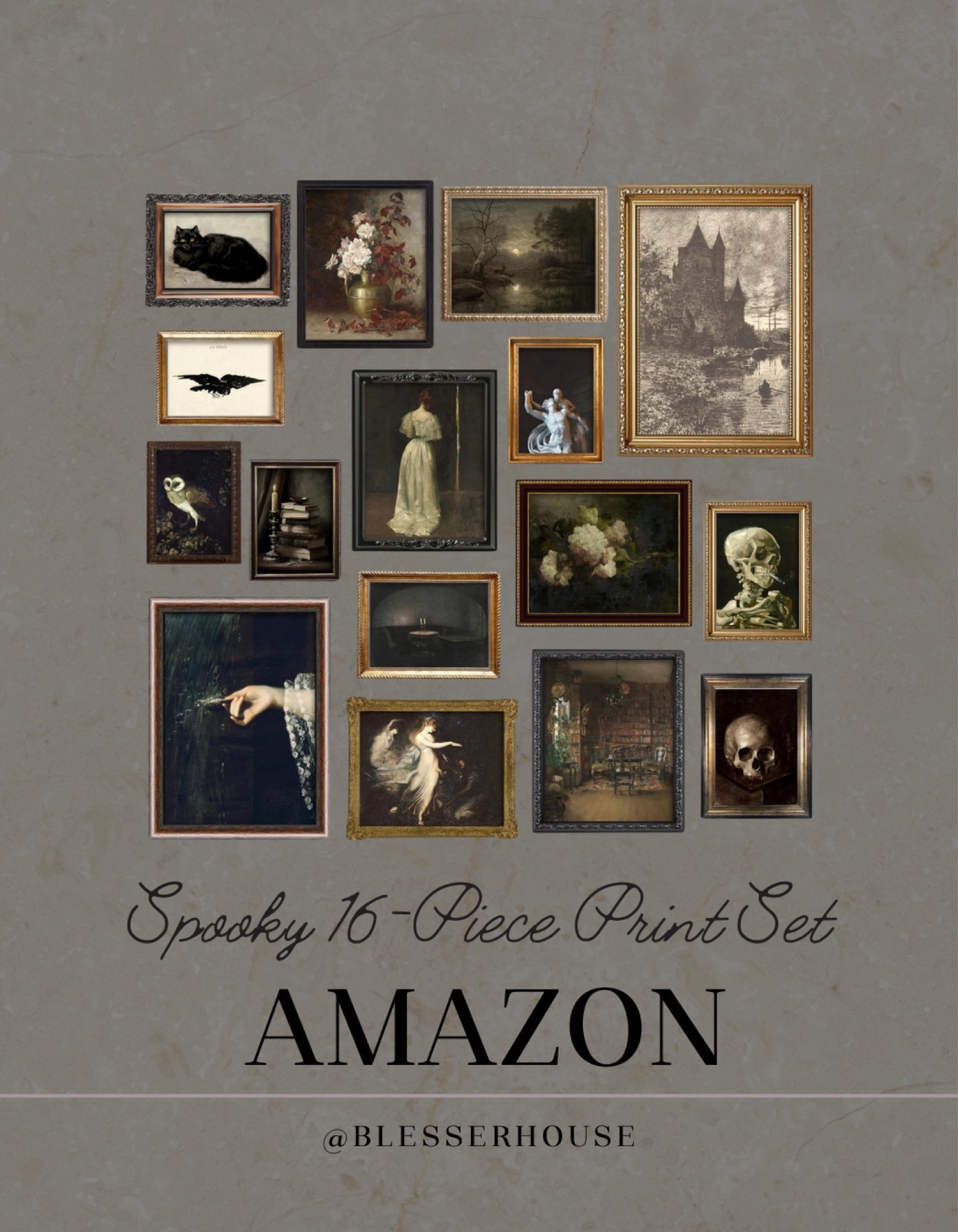 Spooky prints ready to frame! 

 Halloween, Vintage Gothic Decor for Home,Dark Academia Wall Art Prints,Gothic Wall Art Goth Posters,Moody Gothic Room Decor Aesthetic Pictures,Witchy Spooky Wall Collage Kit for Dorm,4x6inchx50pcs



#LTKSeasonal