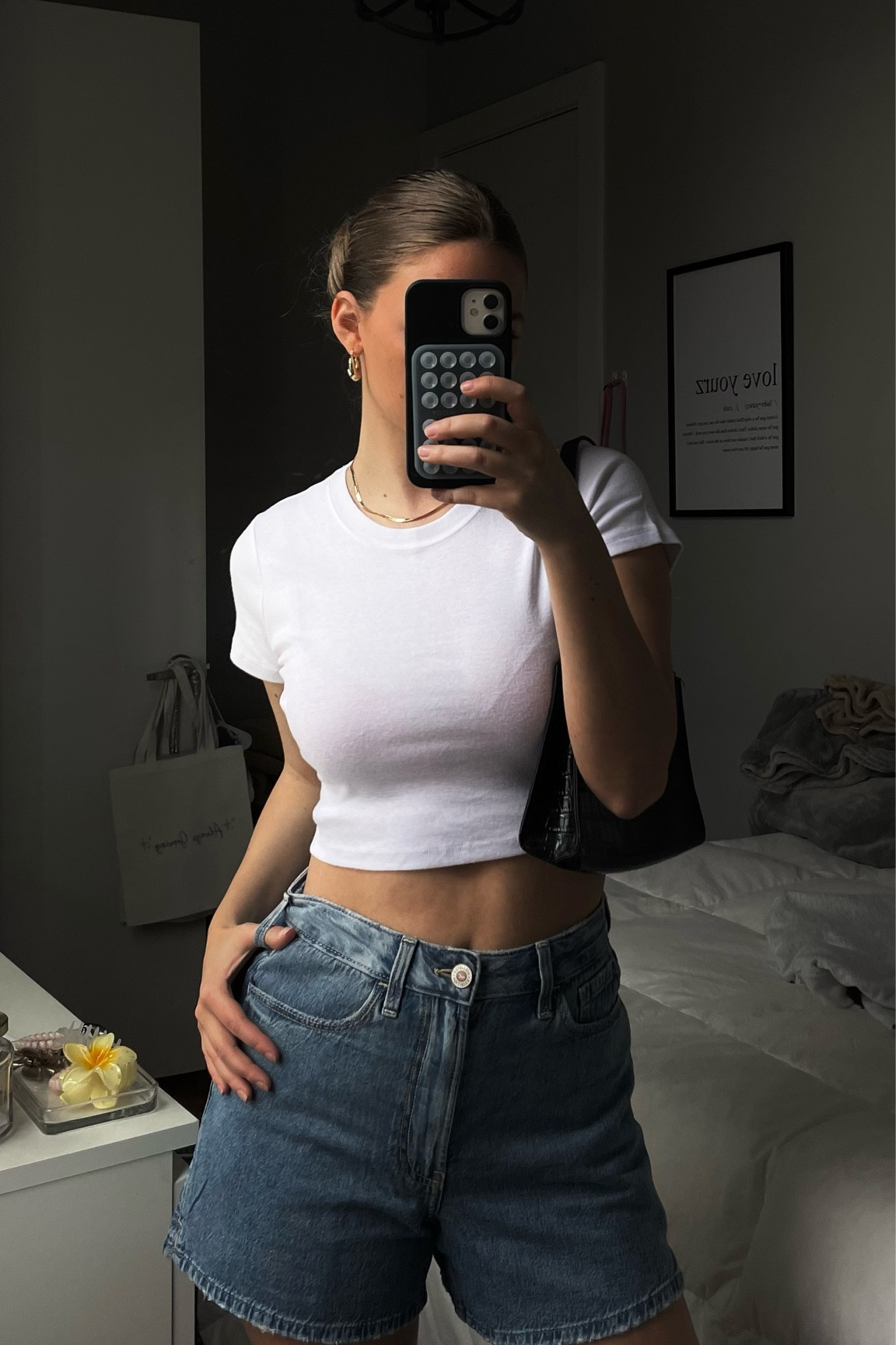 baby tee, outfit inspo, jean shorts, basic outfit

#LTKfindsunder50 #LTKstyletip #LTKfindsunder100