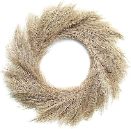 LOZIDECOR Faux Pampas Grass Wreath, 27" Large Boho Wreath for Wall Decor | Premium Artificial Pam... | Amazon (US)