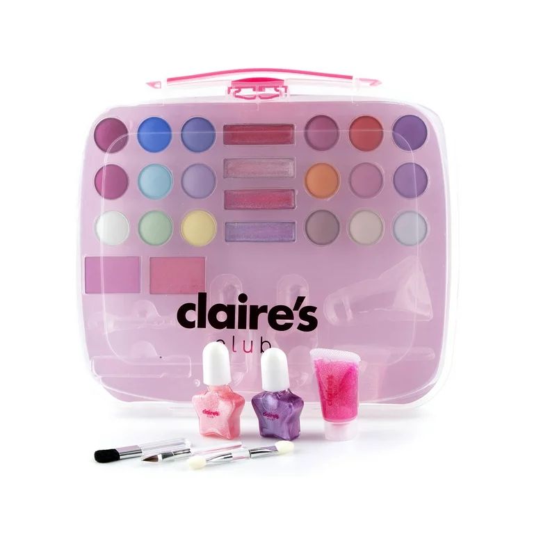Claire's Club Girls' Lunchbox Makeup Set for Little Girls, Clear Case, Cute Gift, 02213 | Walmart (US)