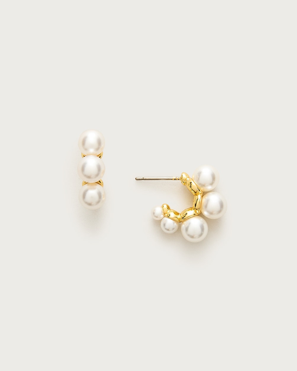 Pearl huggie earrings | J. Crew US