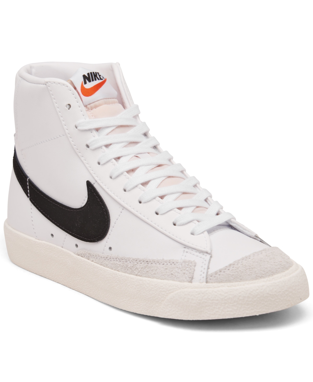 Nike Women's Blazer Mid 77's High Top Casual Sneakers from Finish Line - White, Black | Macy's