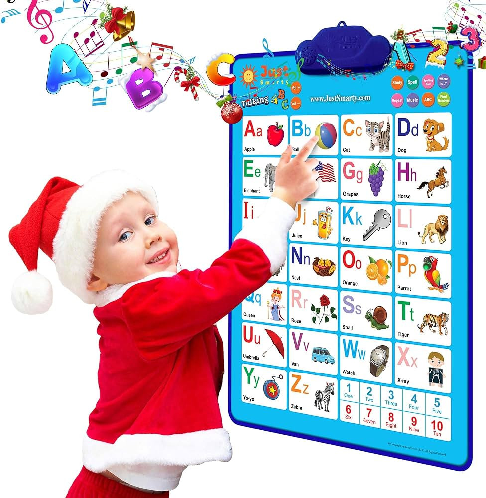 Just Smarty Interactive Alphabet Wall Chart | Talking ABCs & 123s Music Poster with Interactive L... | Amazon (US)