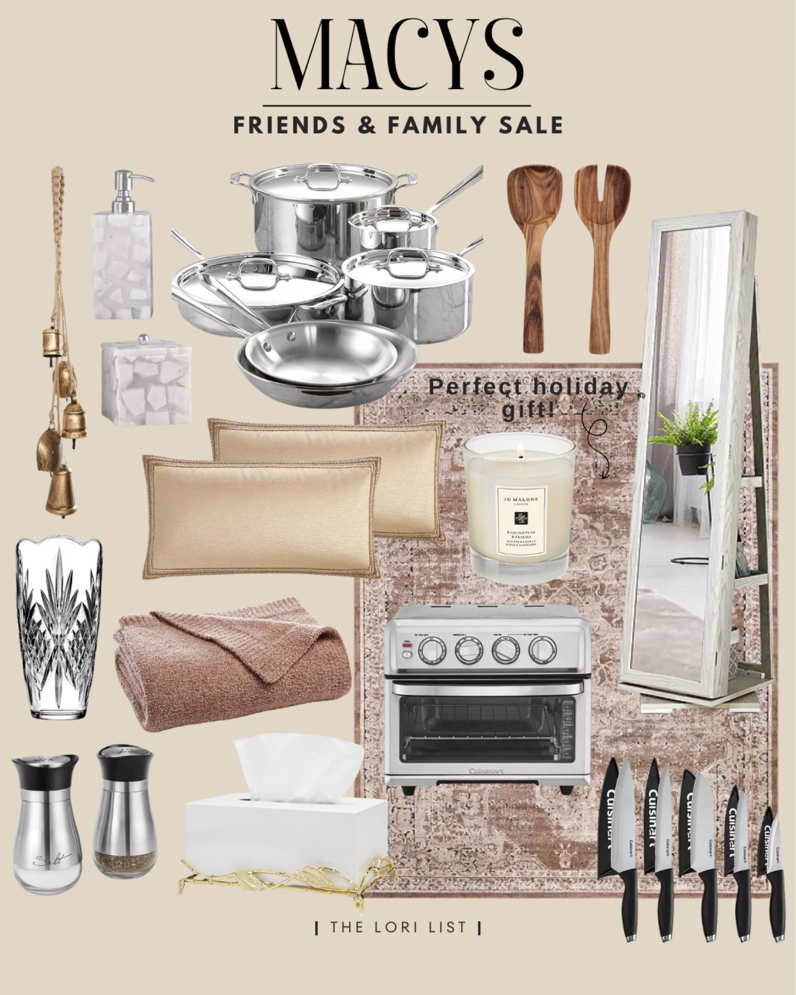 Macys friends & family SALE 😍🤍 Major markdowns on home decor and appliances 🌟

Sale alert, holiday sale, Macys sale, mirror, home decor, home sale, home appliances, cozy gifts, home gifts, holiday gifts for her, holiday gift guide, candle, air fryer, pillows, gold decor, serving spoons, hosting gifts, hosting essentials, kitchen decor, kitchen gifts, salt and pepper, pots and pans set, throw blanket, living room decor, bedroom decor

#LTKHoliday #LTKHome #LTKSaleAlert