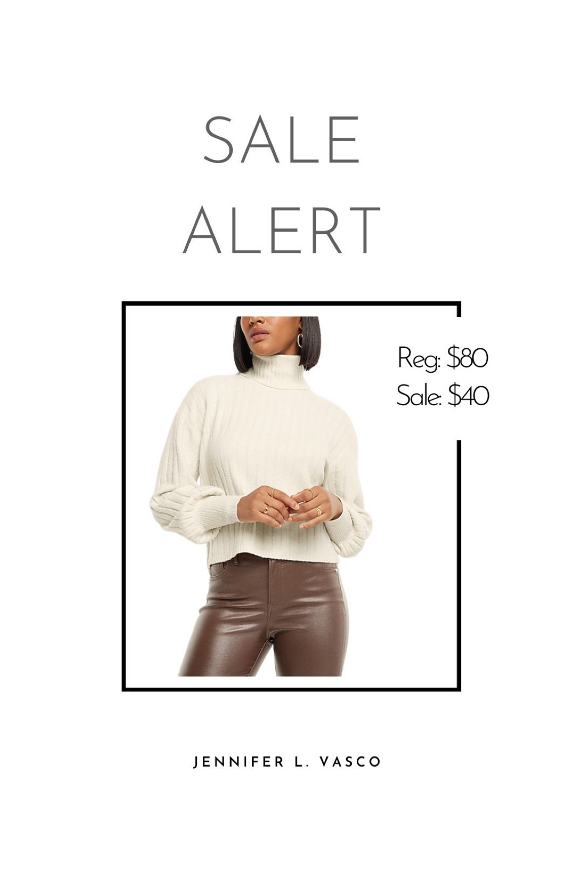 Ribbed turtleneck balloon sleeve sweater from Express 50% off during Black Friday Sale!

#LTKunder50 #LTKunder100 #LTKsalealert