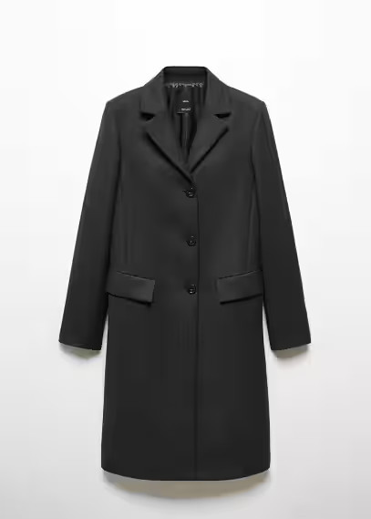 Lapels structured coat -  Women | Mango United Kingdom | MANGO (UK)