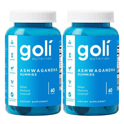 Goli 2 Pack/60ct Each Nutrition Ashwagandha Vegan Gummies | Target