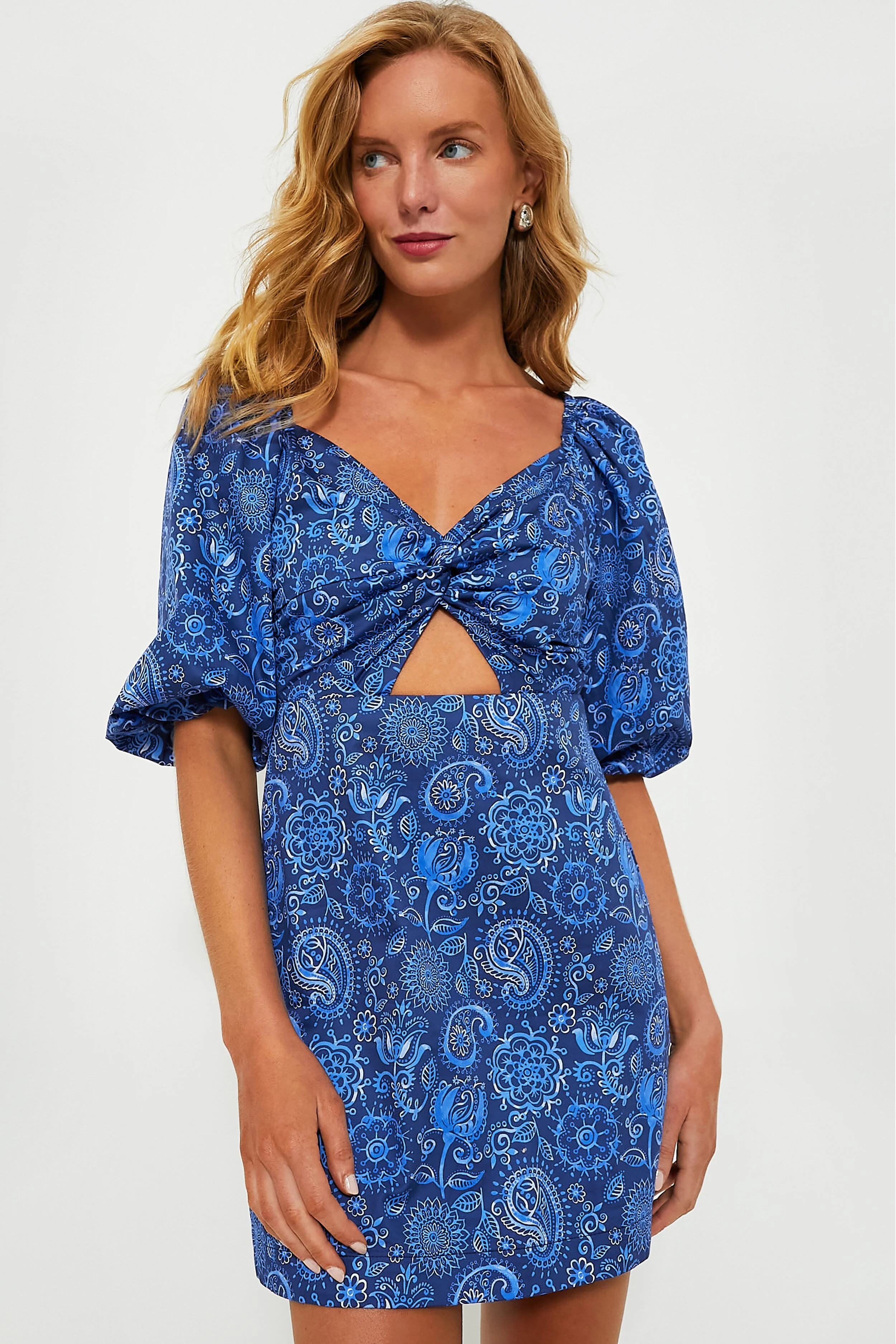 Blue Mod Paisley Bianca Mini Dress | Tuckernuck (US)