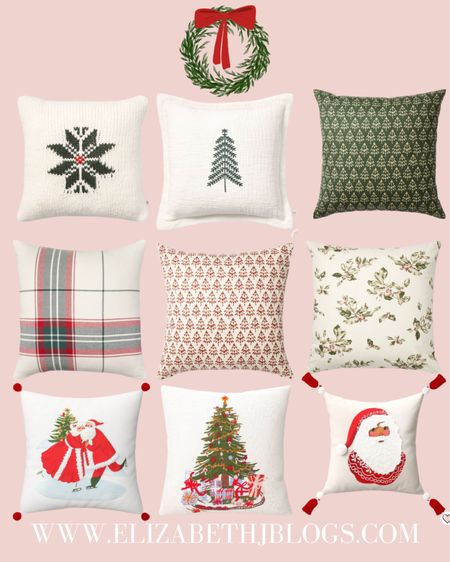 Christmas decor. Throw pillows. Holiday decor. Target. Decor pillows for Christmas  

#LTKhome #LTKunder50 #LTKSeasonal