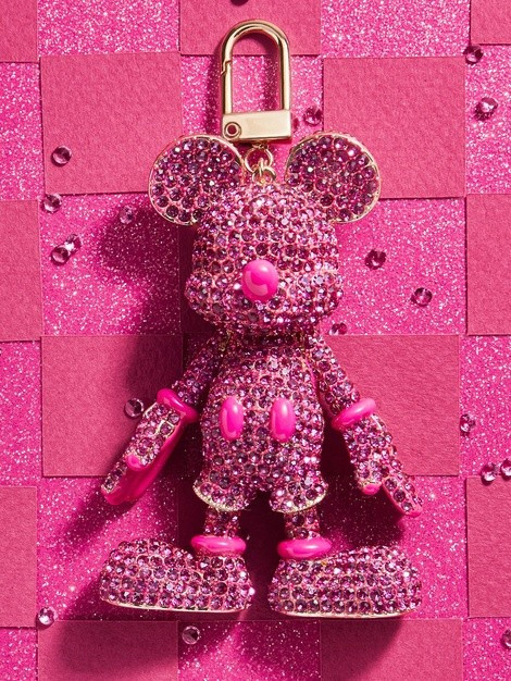Mickey Mouse Disney Bag Charm: Magenta Crystal | BaubleBar (US)
