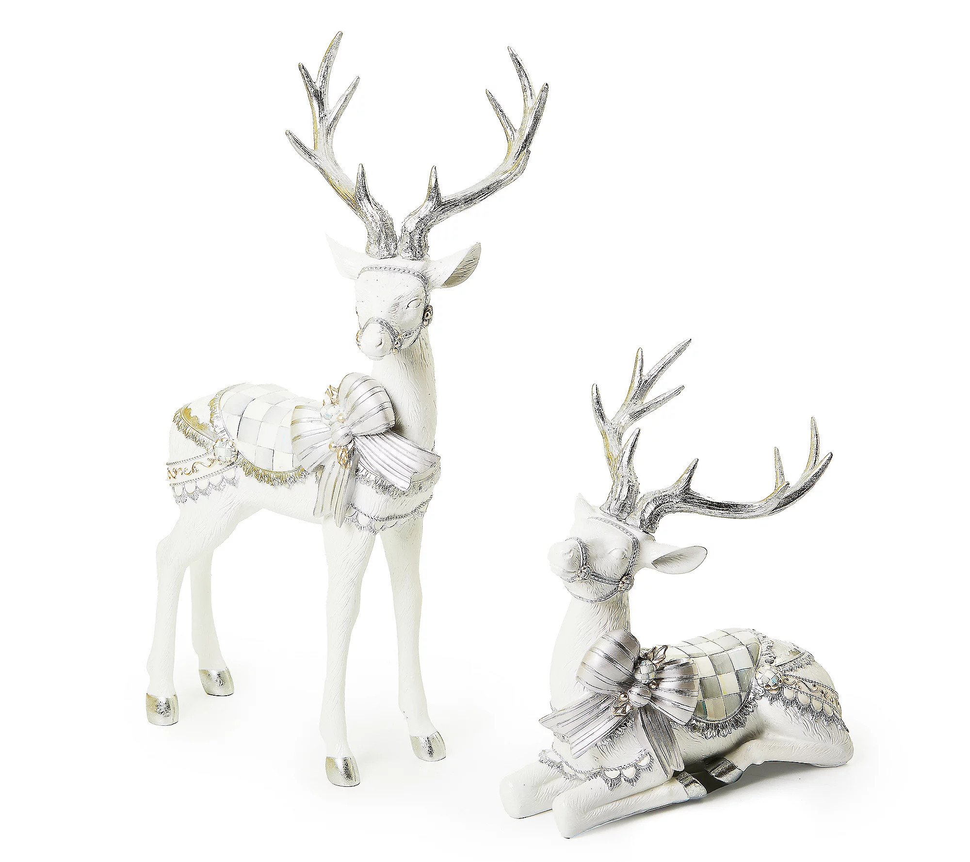 MacKenzie-Childs Set of 2 Crystal Palace Deer | QVC