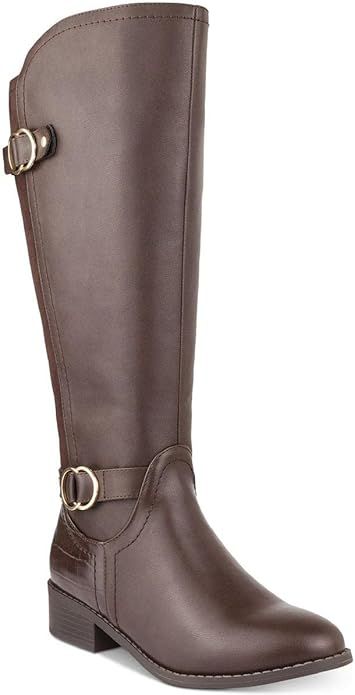 Karen Scott Womens Leandraa Faux Leather Tall Knee-High Boots | Amazon (US)