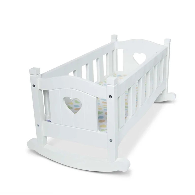 Melissa & Doug Mine to Love Wooden Play Cradle for Dolls, Stuffed Animals - White (2 Beds, 10.2... | Walmart (US)