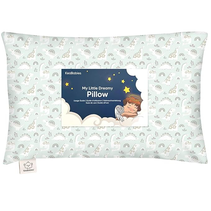 Toddler Pillow with Pillowcase - 13x18 My Little Dreamy Kids Travel Bed Pillows for Sleeping, Org... | Amazon (US)