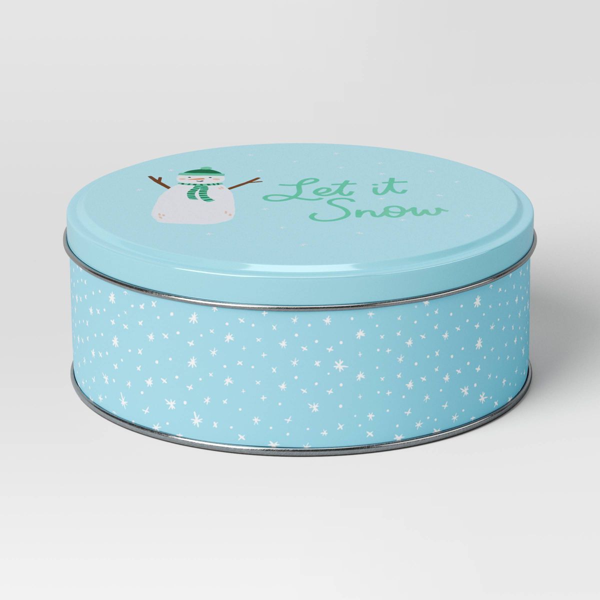 8.25"x8.25" Christmas Round Tin 'Let it Know' Gift Box - Wondershop™ | Target