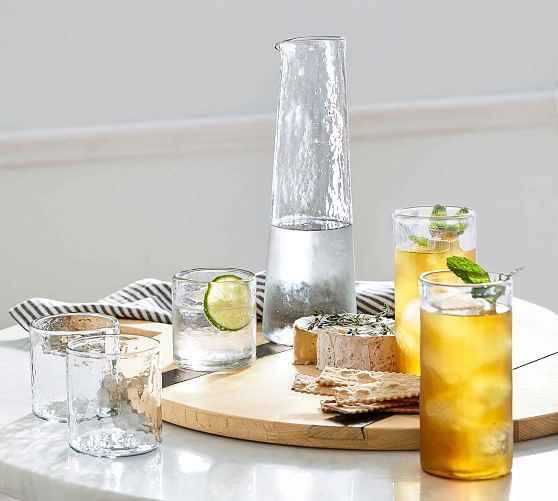 Hammered Glass Carafe | Pottery Barn (US)