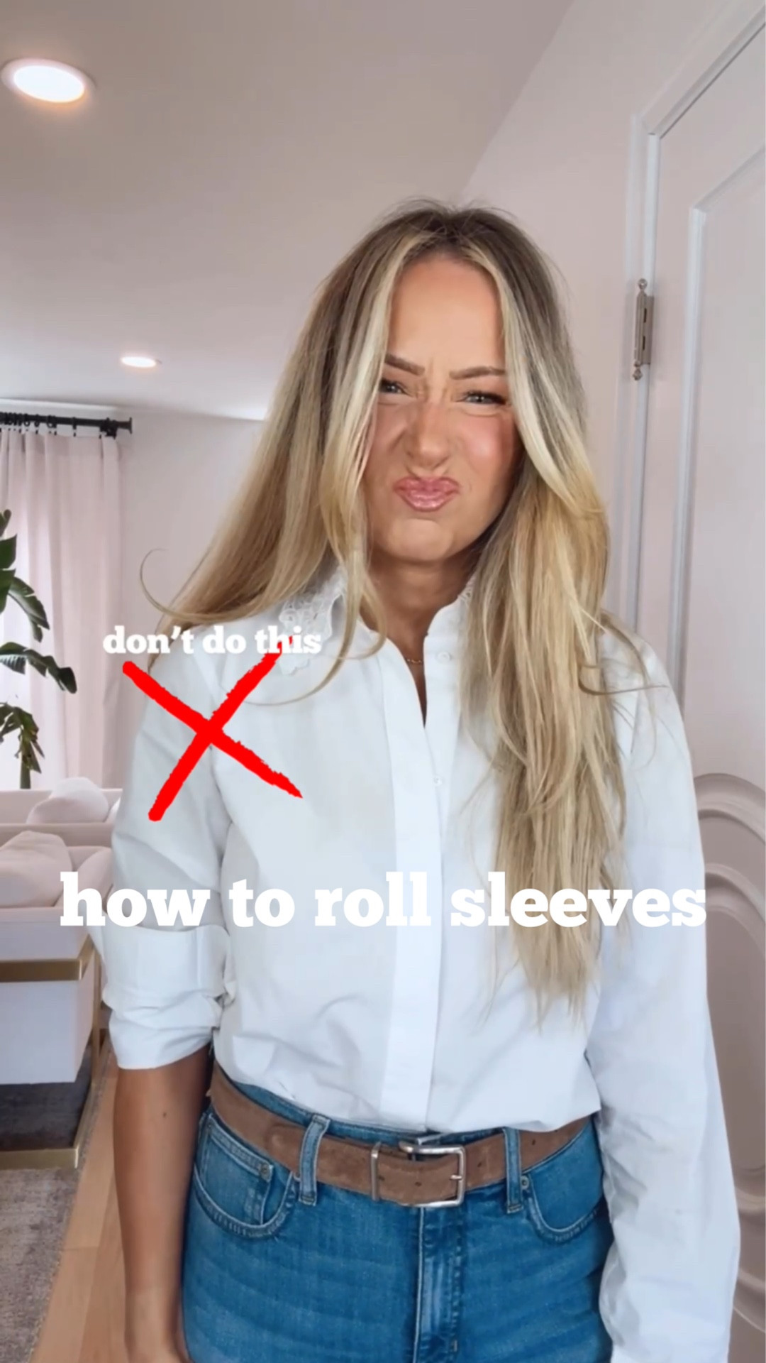 How to roll sleeves of a button up shirt! 💫✨