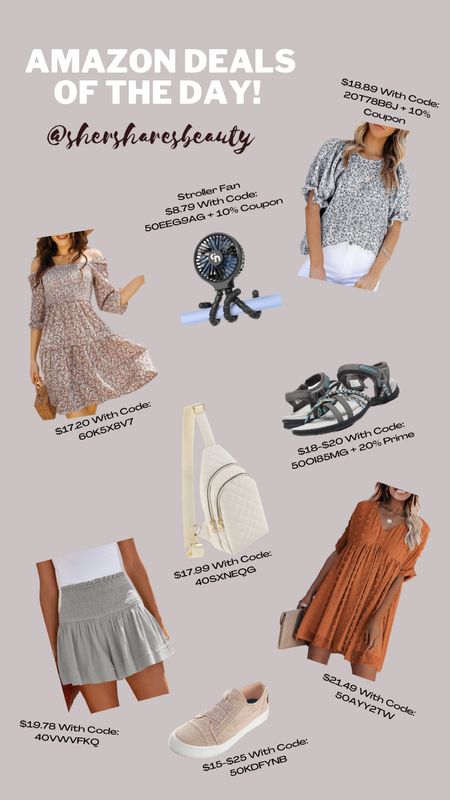 Cute summer fashion and how genius with the stroller fan?! Lots of summer essentials: sundresses & boho style, hiking sandals, canvas shoes, summer blouse & shorts & more! 

#LTKstyletip #LTKSeasonal #LTKshoecrush
