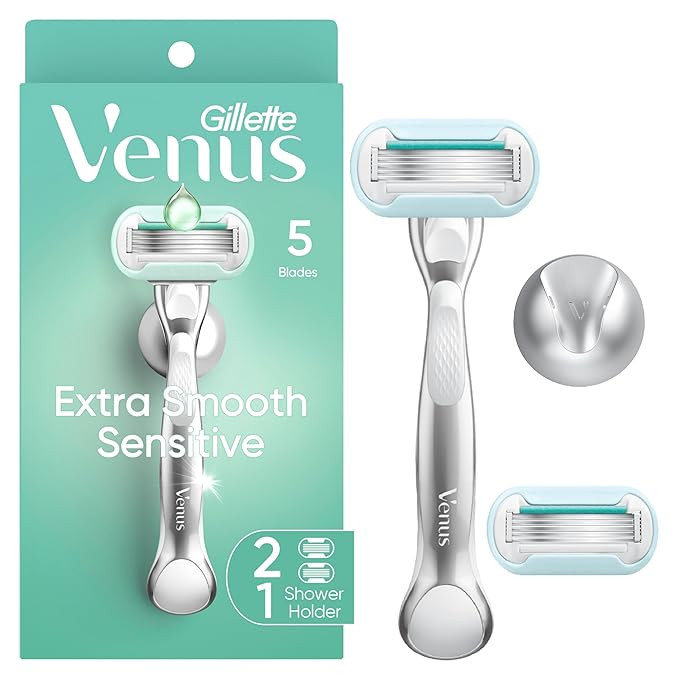 Gillette Venus Extra Smooth Sensitive Razor for Women, Includes 1 Reusable Razor Handle + 2 Refil... | Amazon (US)