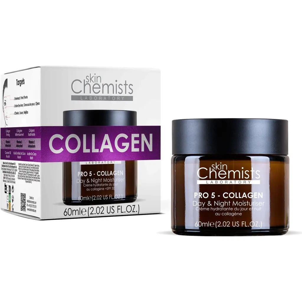 SKINCHEMISTS Pro-5 Collagen Day & Night Moisturiser 60ml x 3 Trio Set in White at Nordstrom | Nordstrom