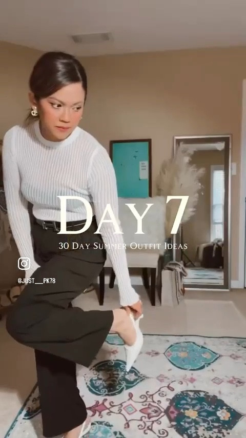 30 Day Summer Outfit Ideas Day 7
A white see-through long sleeve knit top and black trousers.

I’m feeling the Y2K vibe today and this top that I got from Amazon reminded me of how I used to wear it in the 2000’s (I was in college 😅) with a mini skirt and mid calf combat boots, or super baggy wide leg jeans.

TLC was my #1 favorite girl band then and this song was my jam back then. 

How would you style this top? Discuss your ideas with me. I’d love to hear your thoughts in the comment section below! 👇🏽
#30daysummeroutfitideaschallnge #y2kfashion #summeroutfitideas

#LTKunder50 #LTKstyletip