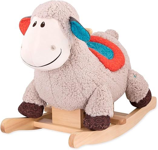 B. Toys – Loopsy Wooden Rocking Sheep – Rodeo Rocker – Plush Ride On Sheep Rocking Horse fo... | Amazon (US)
