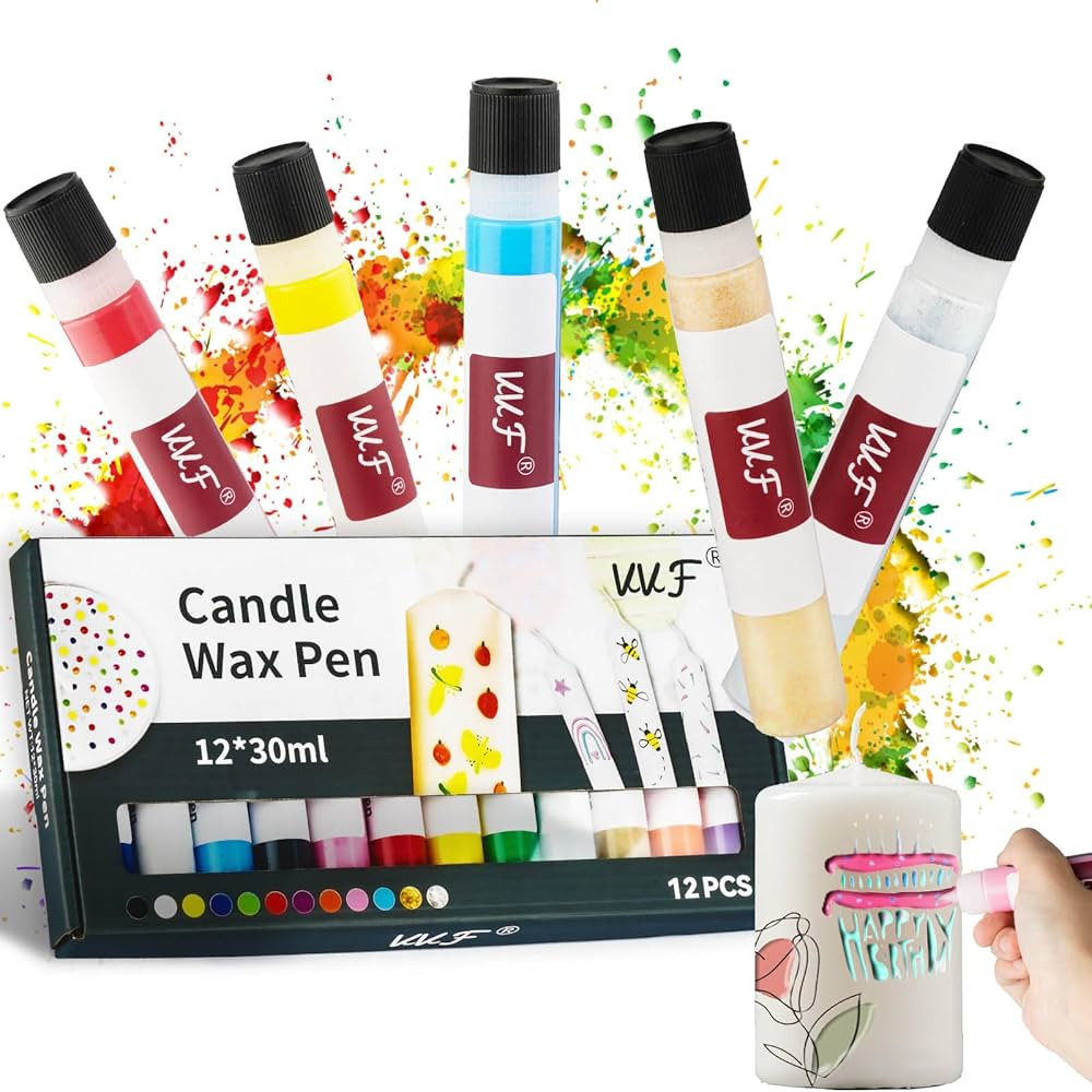 Amazon.com: Candle Wax Pen Set for White Candle Painting, 12-Color for DIY Candle Making, Candle ... | Amazon (US)