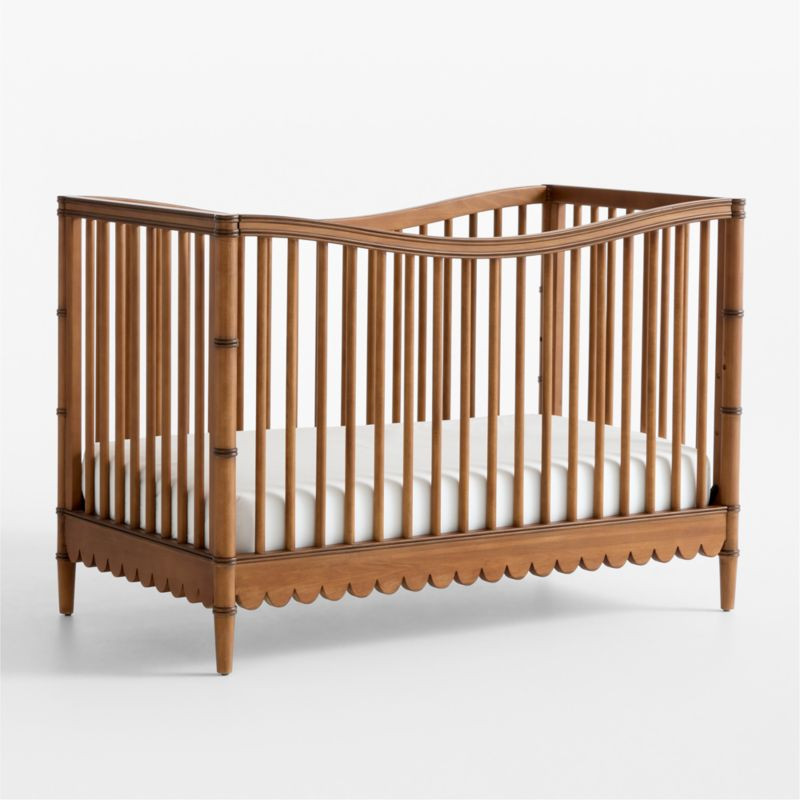 Crosby Antique Amber Wood Convertible Baby Crib by Sharland England | Crate & Kids | Crate & Barrel