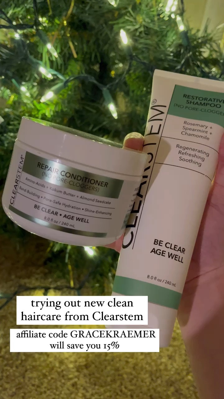 trying out some new clean haircare from Clearstem. my affiliate code GRACEKRAEMER will save you 15% at checkout

clean haircare, clean hair products, low tox hair products, nontoxic beauty swaps, clean beauty



#LTKWatchNow #LTKFindsUnder50 #LTKBeauty