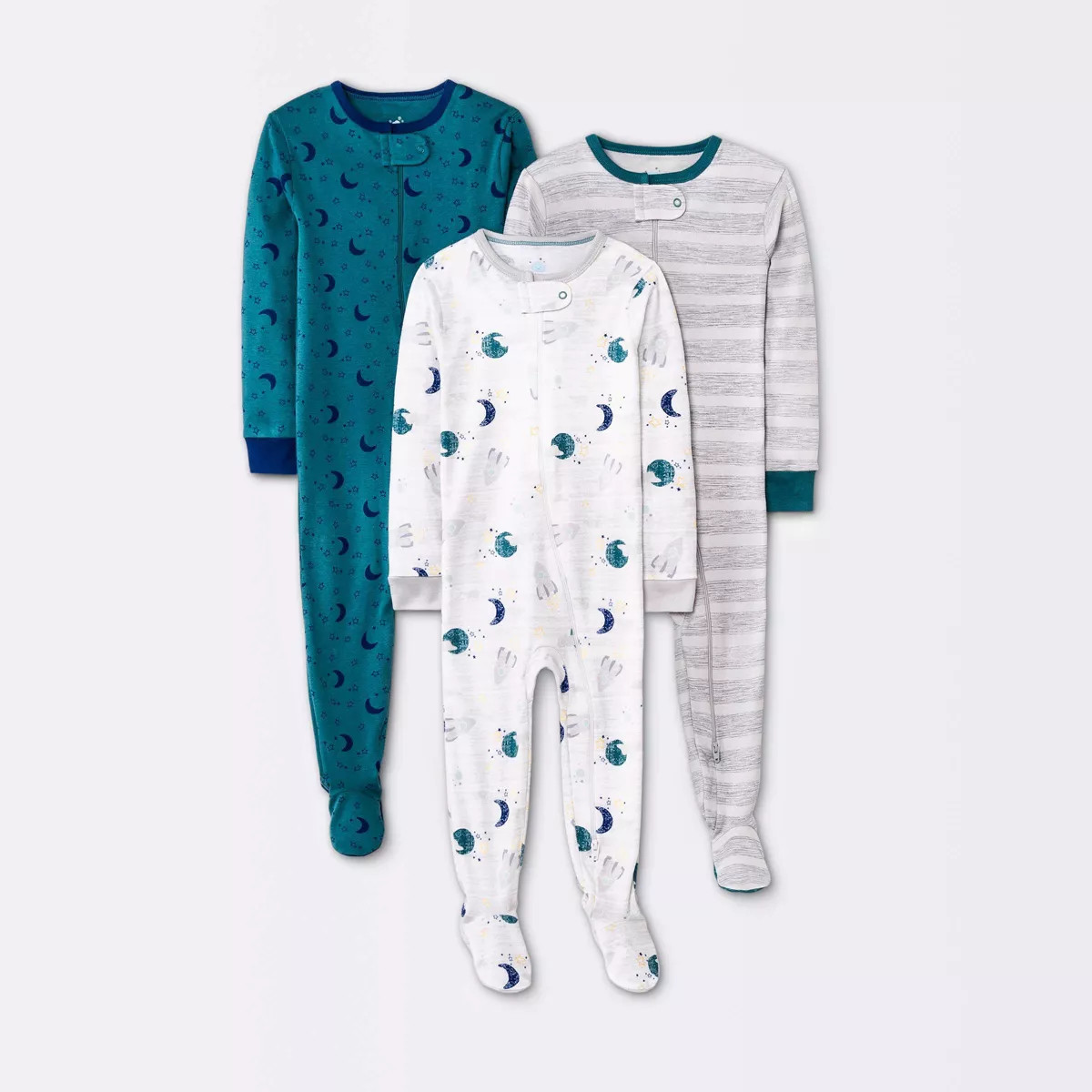 Baby Boys' 3pk Tight Fit Sleep N' Play - Cloud Island™ | Target