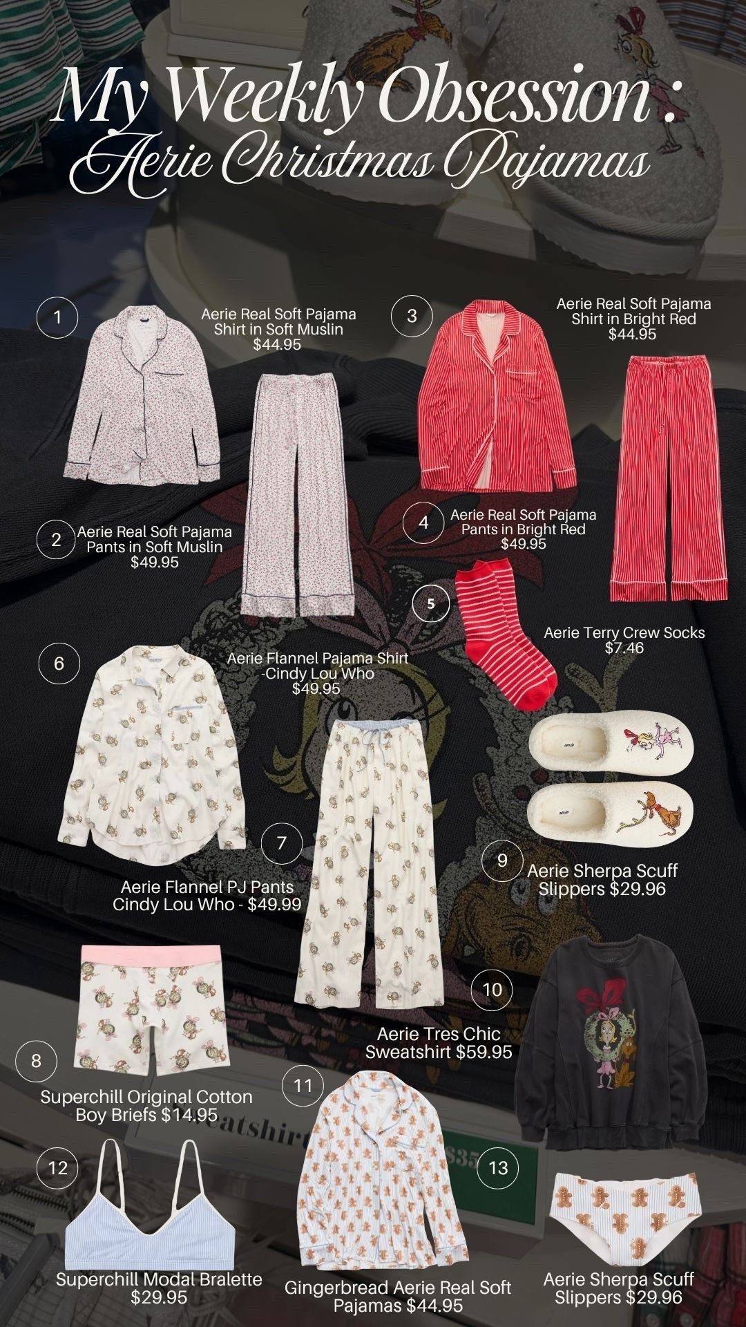 Obsessed with Aerie’s super soft Christmas pajamas!! 

#LTKSeasonal #LTKFindsUnder50 #LTKHoliday