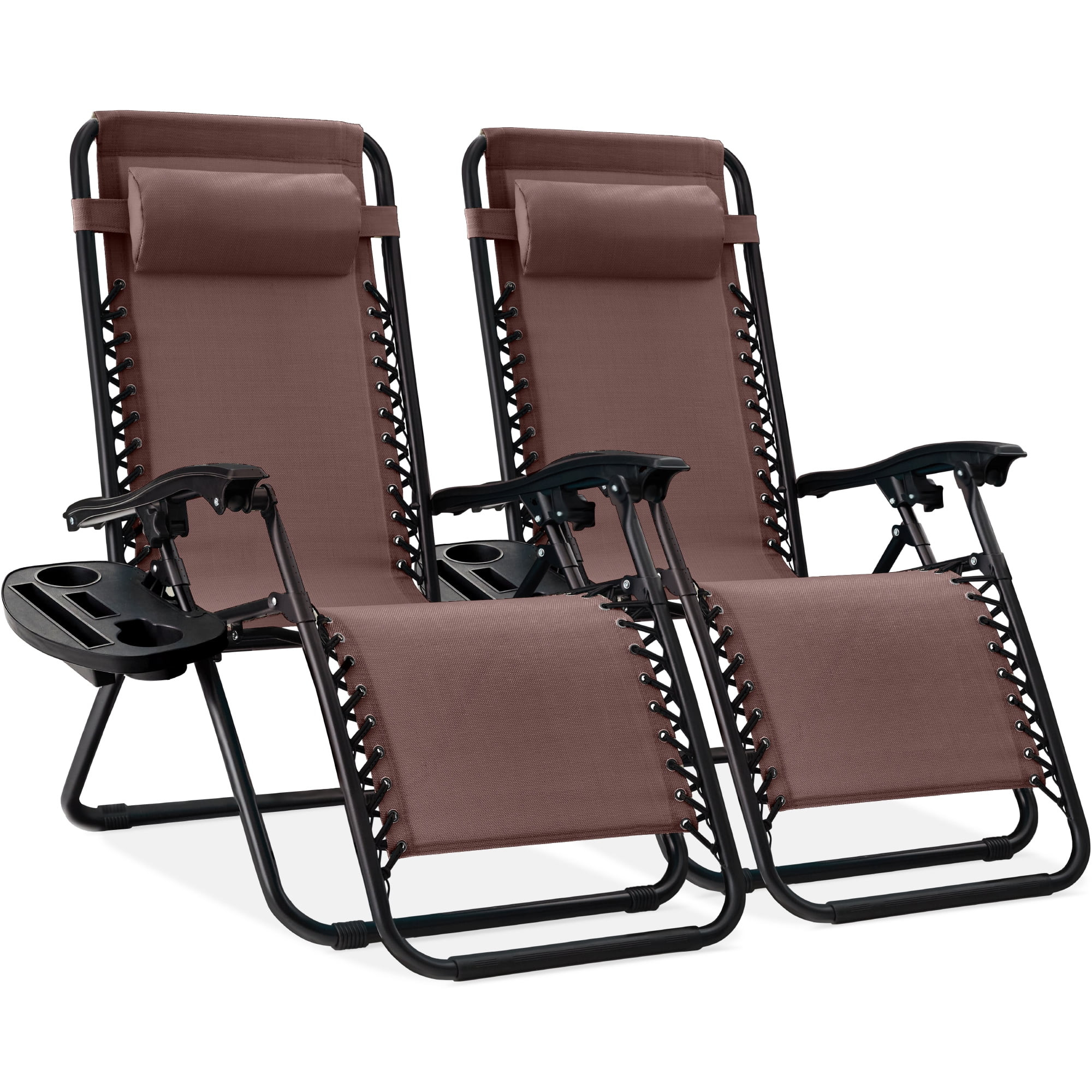 Best Choice Products Set of 2 Zero Gravity Lounge Chair Recliners for Patio, Pool w/ Cup Holder T... | Walmart (US)